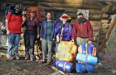 haunted hike participants pose poignantly