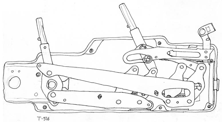 drawing of what the inside of a T-516 looks like