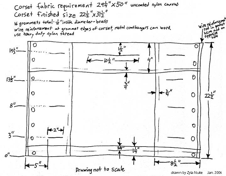 plan for packboard corset